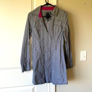 Guess medium zip front shirt dress